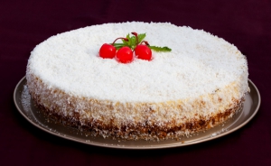 Výstavní kokosový cheesecake s HRAŠKOU Vanilka
